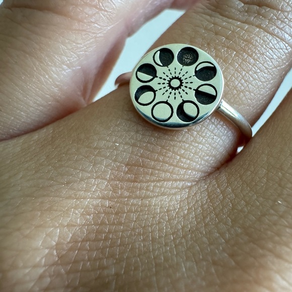 925 Sterling  Silver Moon Phases Ring - Picture 1 of 6
